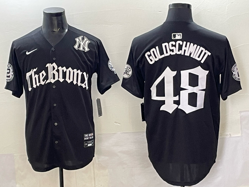Men New York Yankees 48 Goldschmidt black MLB 2025 Nike jersey 0016